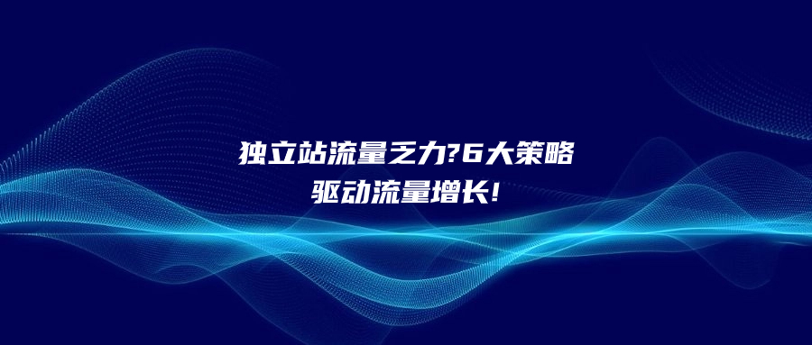 獨(dú)立站流量乏力?6大策略驅(qū)動(dòng)流量增長(zhǎng)!